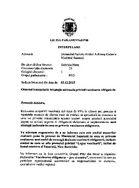 interpelare vaccinare obligatorie