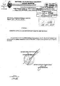 Document PDF cu Hotărârea Consiliului Local al Sectorului 4, din data de 10 aprilie 2017, care instituie taxa de salubrizare pe raza sectorului 4.