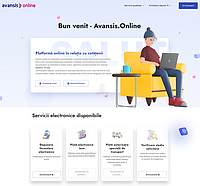 Captură de ecran pentru platforma Avansis online https://public.sector5.ro/, care permite momentan doar depunerea formularelor electronice și verificarea stadiului solicitărilor.
