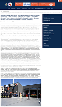 Captură de ecran pentru comunicatul de presă al Primăriei Sectorului 4, din 13 septembrie 2023, care anunța inaugurarea unității de pompieri de pe strada Perșani nr. 2.