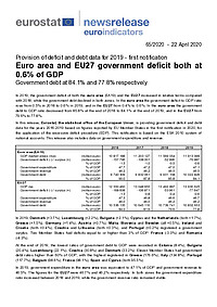 Eurostat - Provision of deficit and debt data for 2019