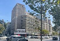 Imagine cu imobilul ARO-Patria din bulevardul Gheorghe Magheru nr. 12-14, București, la data de 9 octombrie 2023. Imaginea este preluată de pe site-ul G4Media.