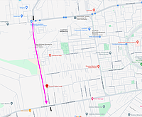 Captură de ecran de pe Google Maps, cu traseul aproximativ pe care strada Valea Largă îl va avea, după ce aceasta va fi lărgită și va lega bulevardul Prelungirea Ghencea de bulevardul Timișoara.