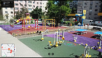 Captură de ecran de pe Google Maps, reprezentând o imagine a Miniparcului Telița din mai 2021, în care se vede că miniparcul era proaspăt renovat la vremea aceea.