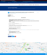 Captură de ecran pentru pagina unui anunț de achiziție publică, publicat pe site-ul Primăriei Sectorului 2, la secțiunea Licitații și achiziții publice. În imagine se poate vedea cum documentele atașate anunțului sunt publicate într-un format comun (în acest caz, în format Word).