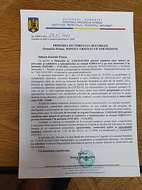 Răspunsul Prefecturii Municipiului București din 24.03.2021