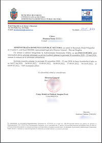 Captură de ecran pentru documentul PDF cu răspunsul oficial al ADP Sector 1, referitor la numărul de arbori plantați în sectorul 1, în perioada 30 octombrie 2020 - 23 mai 2024.