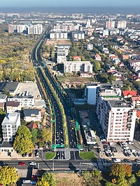 Valea Largă așa cum arăta în octombrie 2024, când a fost inaugurată, după lucrările de lărgire la 4 benzi, care au început în primăvara 2021. Imagine preluată de pe site-ul Primăriei Sectorului 6.