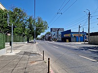Fotografie realizată de Dignitas pe 19 iunie 2026, reprezentând intersecția Șoseaua Antiaeriană cu strada Tringhiului și o vulcanizare auto anume ca punct de reper.